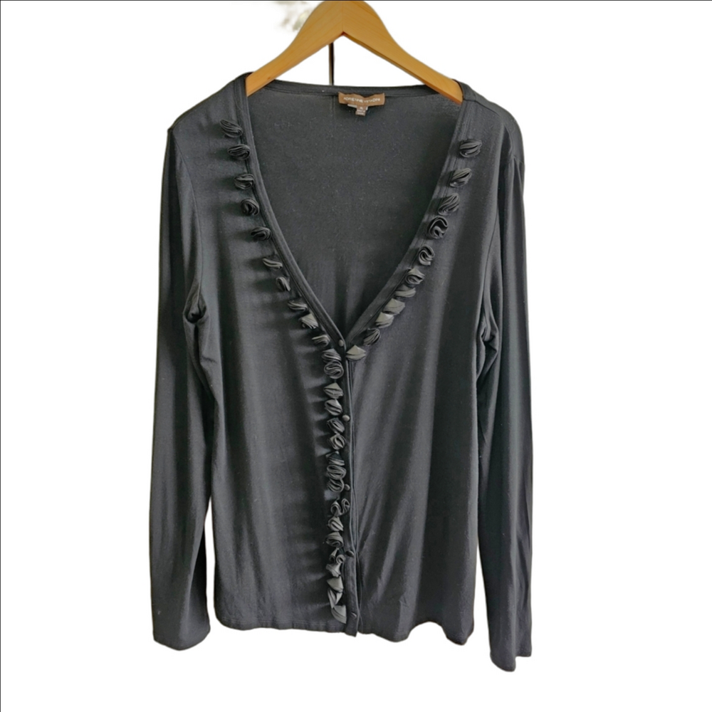 Vintage Adrienne Vittadini Roses Cardigan